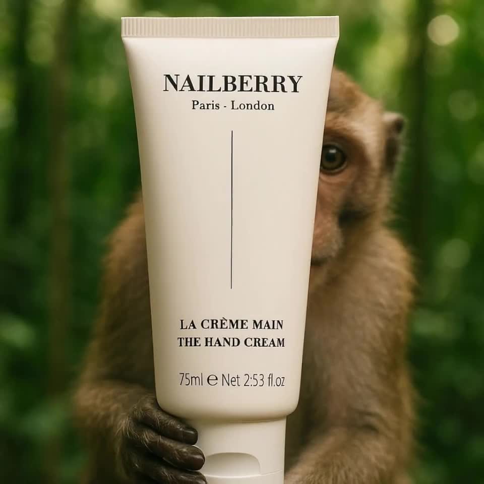 Monkey Holding Hand Cream